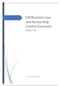 ICB Business Law and Accounting Control Module 1 - 8