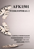 AFK1501 WERKSOPDRAG&sol;ASSIGNMENT 2 SEMESTER 1 2020