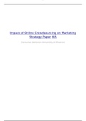 MKT 435 Week 5 Impact of Online Crowdsourcing on Marketing Strategy Paper