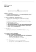 BSB110 Accounting Exam Notes