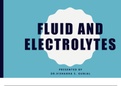 Fluid and electrolyte balance 