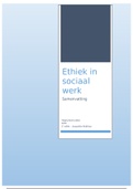 samenvatting ethiek in sociaal werk + uitwerking stappenplan ethisch dilemma