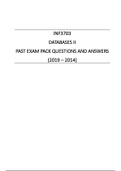 INF3703 EXAM PACK ANSWERS (2019 - 2014) AND 2020 NOTES