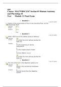 BSC2347 Human Anatomy and Physiology II , Module 11 Final Exam, Rasmussen College of Nursing, (Set-3)