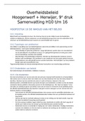 Overheidsbeleid, 9e druk - Samenvatting H10 t/m 16