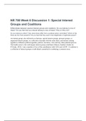 NR 708 Week 6 Discussion 1: Special Interest Groups and Coalitions{GRADED A}