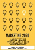 Marketing - summary of all lectures - 2020