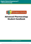 Shadow Health Advanced Pharmacology Student Handbook.