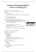 Basisboek online marketing H1, 3, 8 en 11