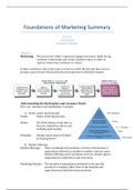 Foundations of Marketing Summary