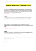 Pharmacology HESI Practice Exam&comma;Complete Answers&vert;Rationales&comma; A&plus; Help&period;