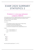 complete summary statistics 2 exam 2020
