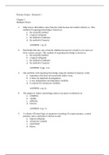 NURS 443 Practice Exams- Questions and Answers, Abilene Christian University