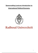 Samenvatting lectures IIPE/ Introduction International Political Economy