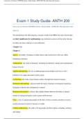 ANTH 200:Exam 1 Study Guide