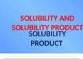 Solubility product power point presentation
