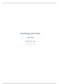 Sociology test bank (Latest Version 2020) Best Study Guide & Test Bank (Questions & Answers)