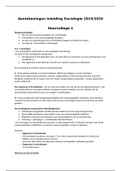 Hoorcollege aantekeningen Inleiding Sociologie, Criminologie VU 2019/2020