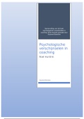 2020 complete samenvatting Psychologische verschijnselen in coaching - Roel Huntink voor minor trainen en coachen HAN