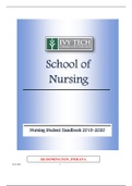  Nursing Student Program Handbook 2019-2020 