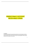 HSM543 Week 2 Account Receivable