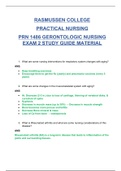 PRN 1486 Exam 2 Study Guide / PRN1486 Exam 2 Study Guide (New, 2020): Gerontologic Nursing : Rasmussen College (SATISFACTION GUARANTEED, Check Graded & Verified A)