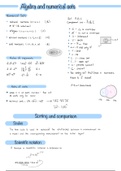 Algebra summary (iPad handwritten study notes)
