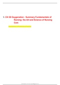 5. CH 38 Oxygenation - Summary Fundamentals of Nursing: the Art and Science of Nursing Care