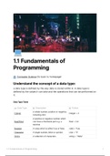 1.1 Fundamentals of Programming Detailed Notes