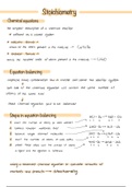 Stoichiometry summaries- chemical equations balancing and stoichiometric calculations 