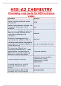 A2 CHEMISTRY Chemistry note cards for HESI entrance exam