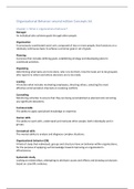 Organizational Behaviour second edition concepts list