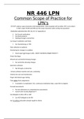 NR 446 LPN: Common Scope of Practice for LPN’s