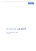 Leerdoelen LOB deel B 2019 - 2020