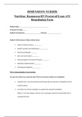 DIMENSIONS NUR 2058  Nutrition: Rasmussen RN Proctored Exam ATI Remediation Form  ......[STUDY GUIDE]