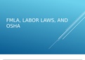 HRM 546 week 5-FMLA, Labor Laws, and OSHA PPT (GRADED A):UNIVERSITY OF PHOENIX | 100% CORRECT