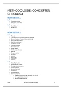 Methodologie - concepten checklist