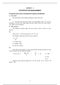 STATISTICS FOR MANAGEMENT - Technical terms used in formulation frequency distribution
