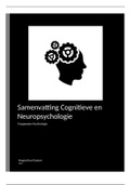 Complete samenvatting cognitieve en neuropsychologie
