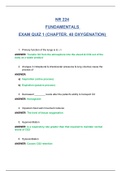 NR 224 EXAM 1 : FUNDAMENTALS (CHAPTER. 40 OXYGENATION) : Chamberlain College of Nursing (Verified answers, Scored A)
