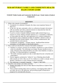 NUR 4187 PUBLIC FAMILY AND COMMUNITY HEALTH EXAM 1 STUDY GUIDE (GRADED A):RASMUSSEN COLLEGE | 100% CORRECT