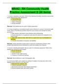 NR442 - RN Community Health Practice Assessment B 2019 (50 Questions) With Complete Grade A Solutions 