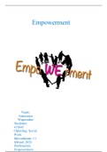 Empowerment Social Work Hogeschool Inholland (cijfer 7)