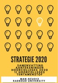 Overzichtelijke en complete samenvatting Strategie 2020 - 11 Hoofdstukken boek EN 11 lectures samenvatting - Tentamenstof
