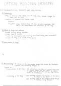 Chemistry IB option D - medicinal chemistry HL