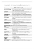Schematisch overzicht Psychotherapeutische Stromingen - Begrippen, tabellen & belangrijke info