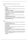 NR 508 Advanced pharmacology Quiz questions and answers
