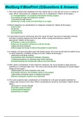 Nursing MedSurg II BluePrint (2) Questions & Answers Graded A.