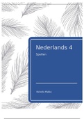 Samenvatting Nederlands 4 spelling en taalbeschouwing