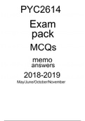 PYC2614 2018/2019 Exam Pack